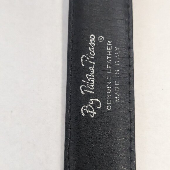 Vintage PALOMA PICASSO Italy Black Genuine Leather Belt main image 4